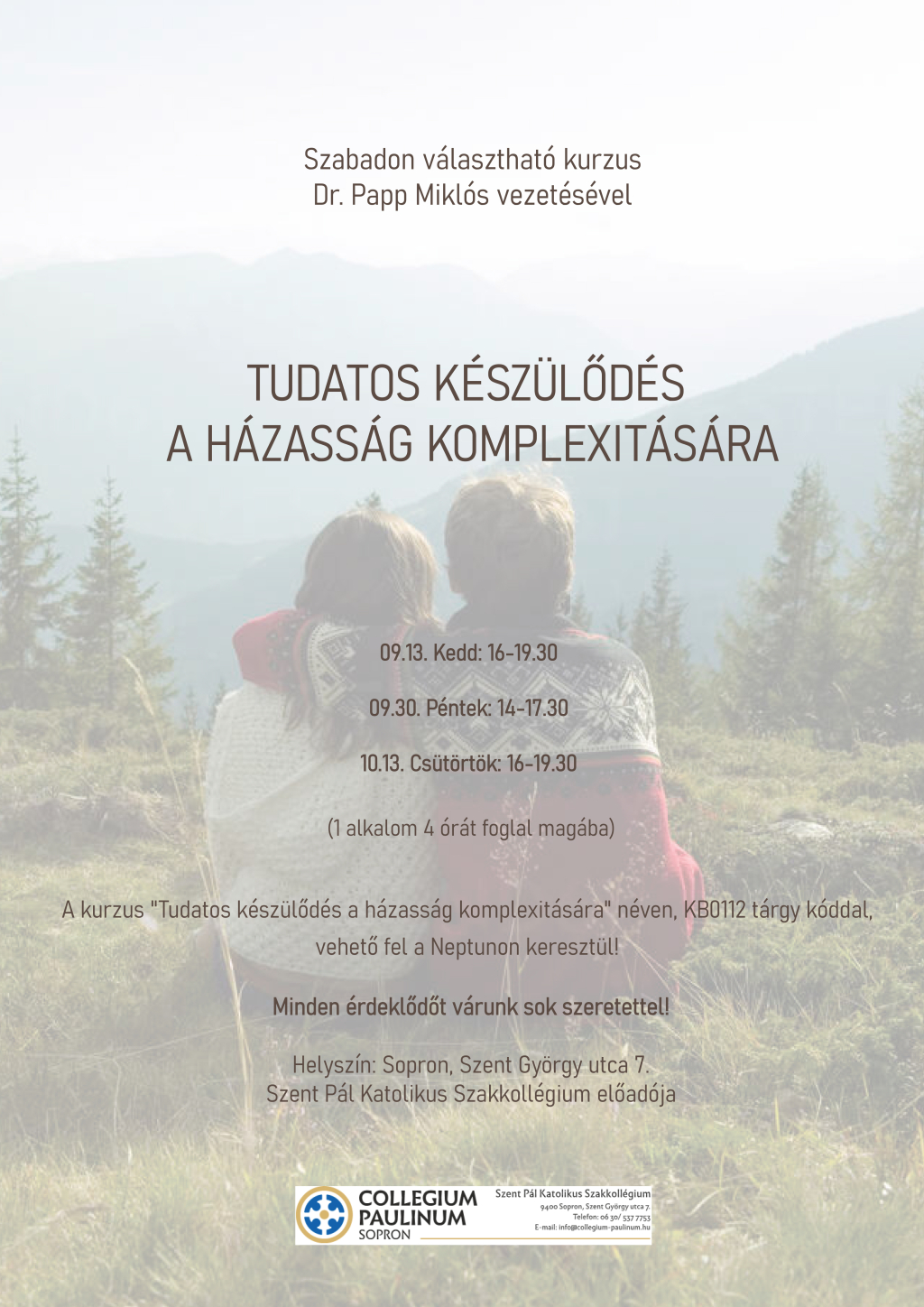 Dr. Papp Miklós előadássorozata