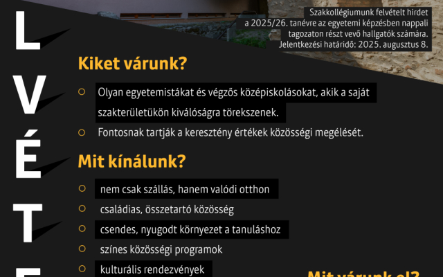 FELVÉTELI! 